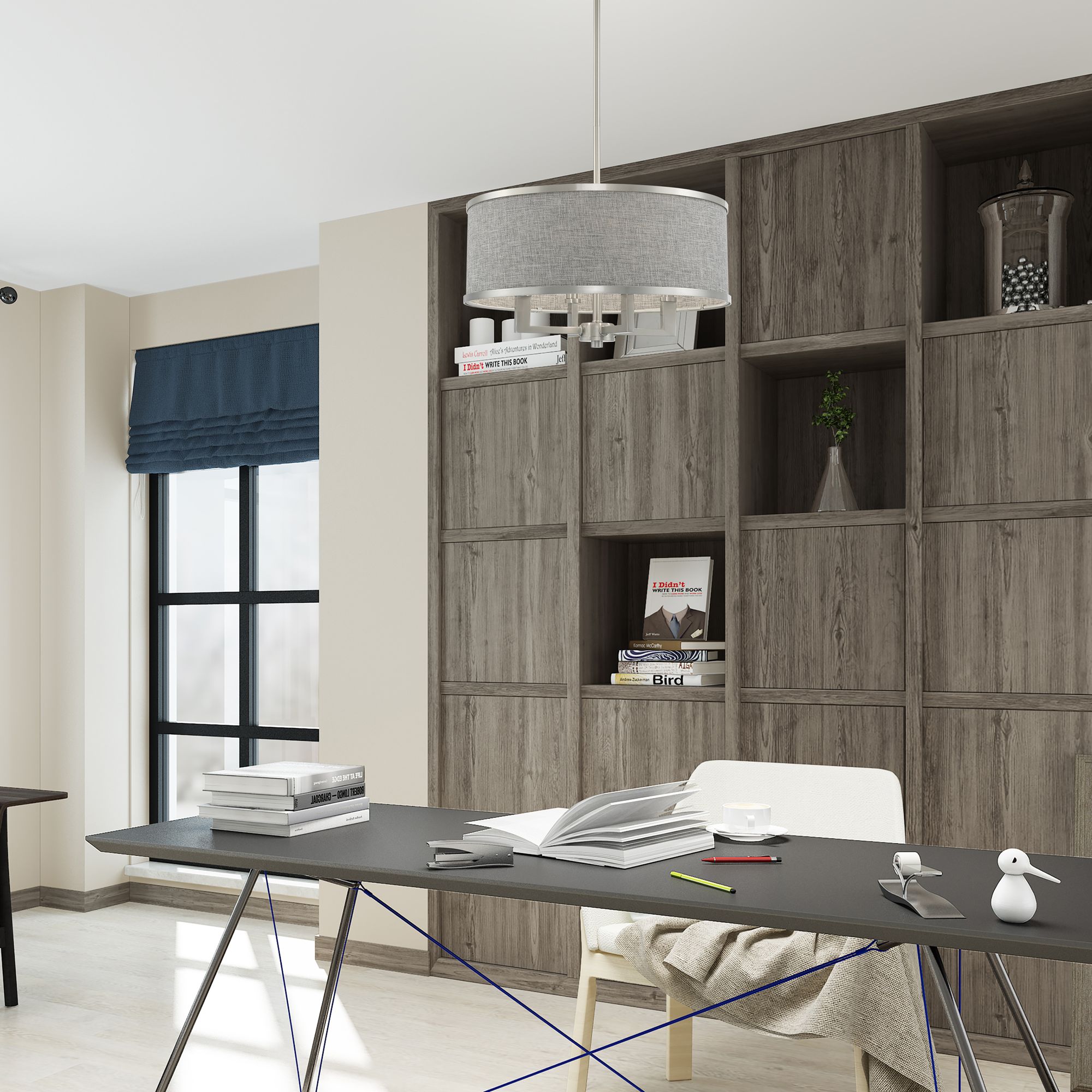Park Ridge 4 Light Brushed Nickel Pendant Chandelier