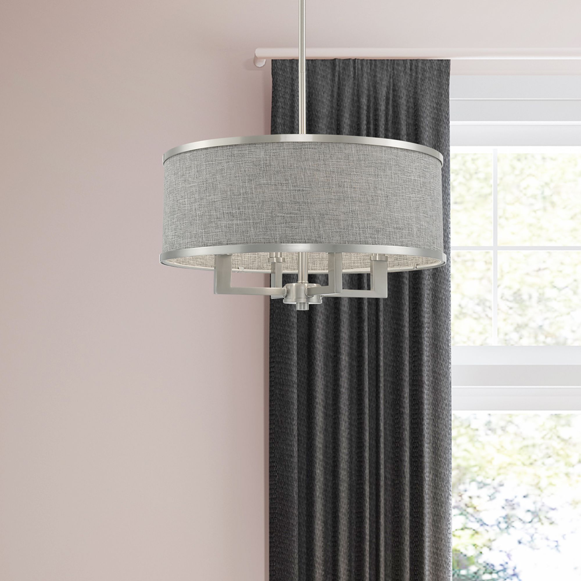 Park Ridge 4 Light Brushed Nickel Pendant Chandelier