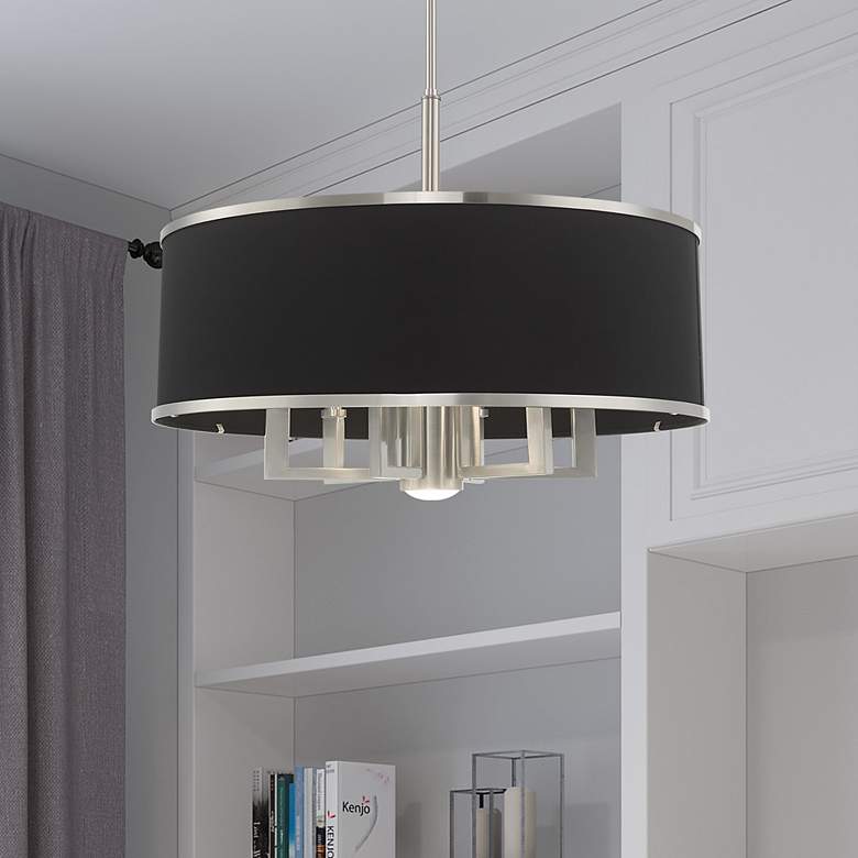 Image 1 Park Ridge 7 Light Brushed Nickel Pendant Chandelier