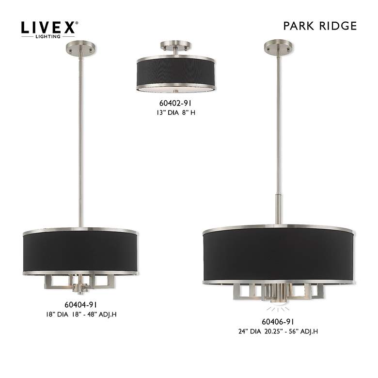 Image 3 Park Ridge 7 Light Brushed Nickel Pendant Chandelier more views
