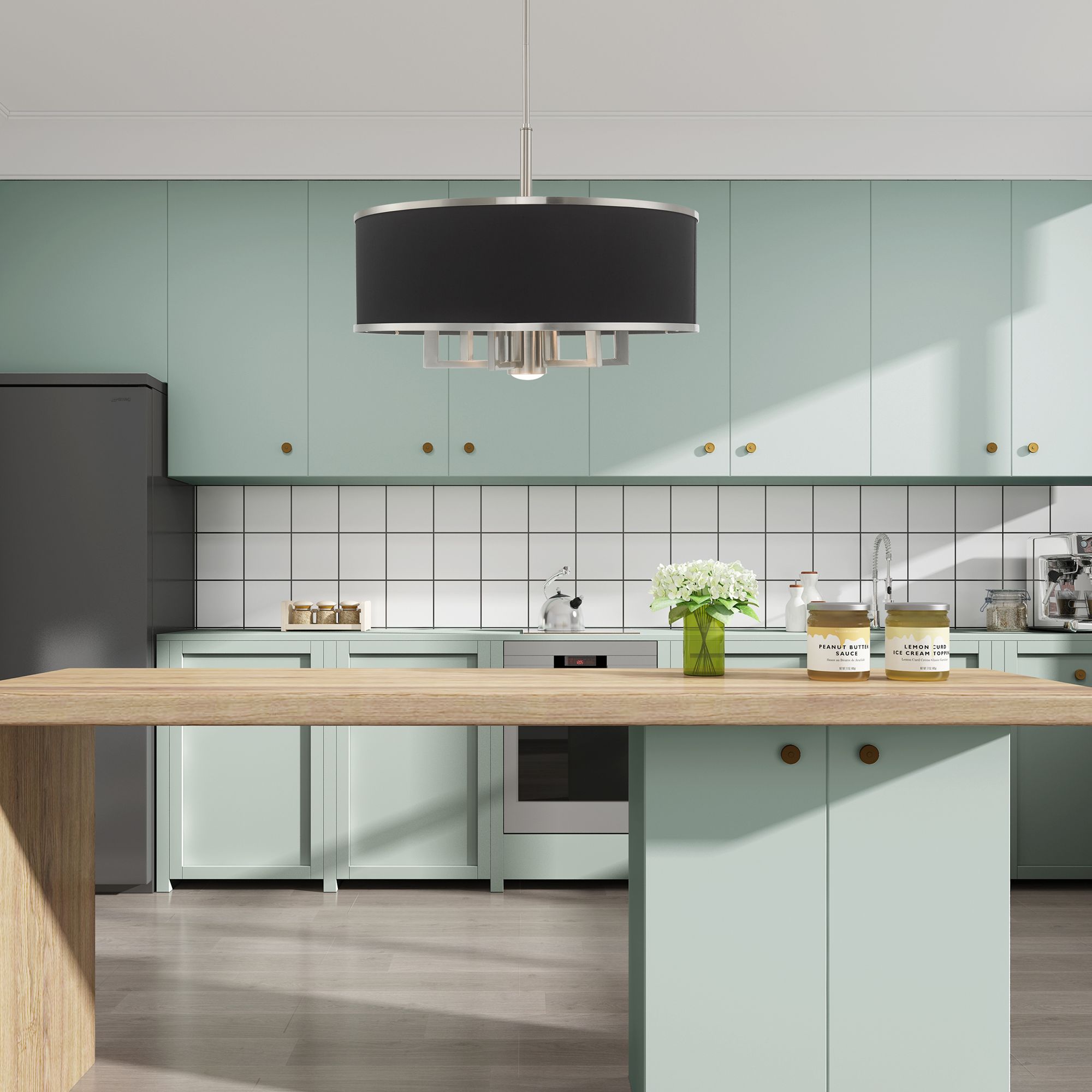 Park Ridge 7 Light Brushed Nickel Pendant Chandelier