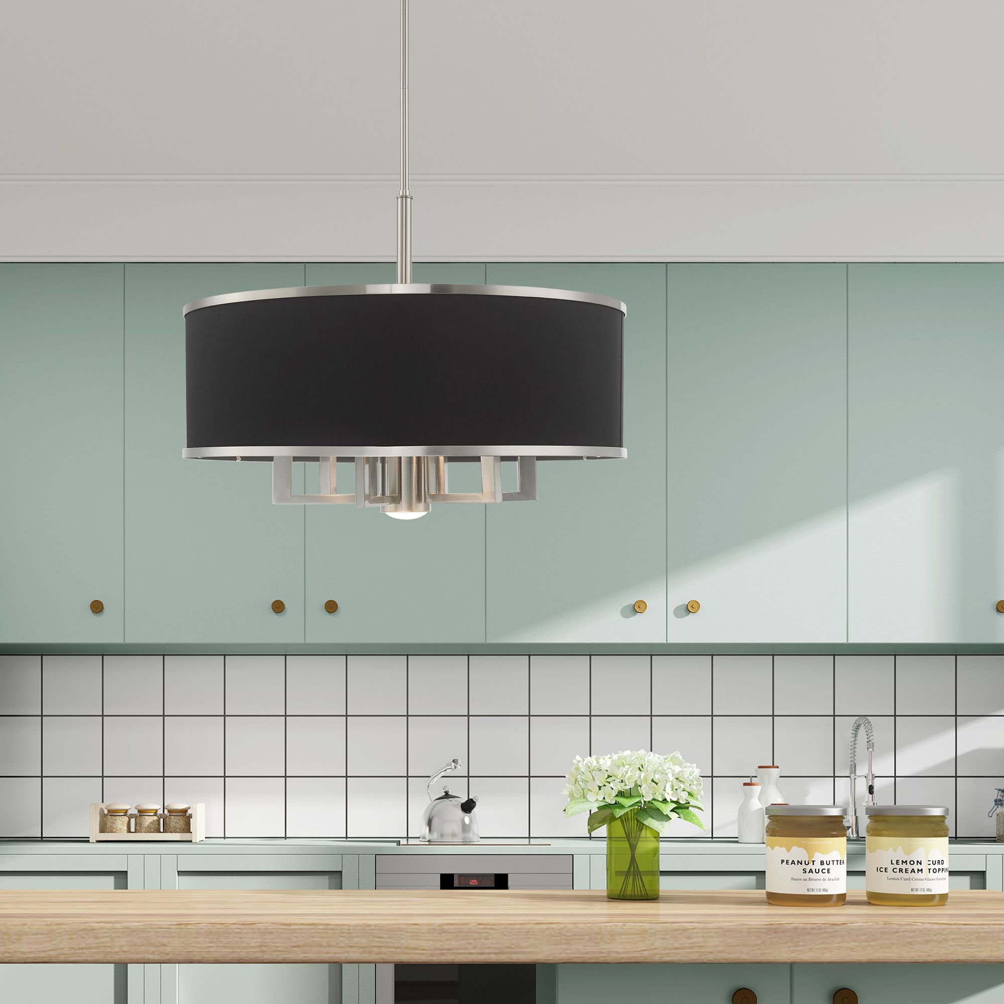 Park Ridge 7 Light Brushed Nickel Pendant Chandelier