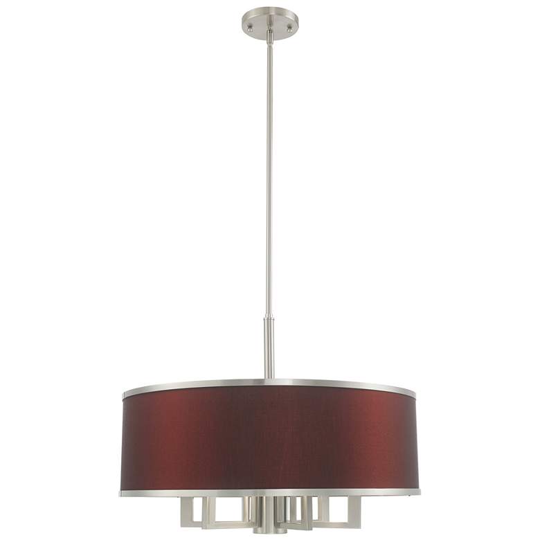 Image 1 Park Ridge 7 Light Brushed Nickel Pendant Chandelier