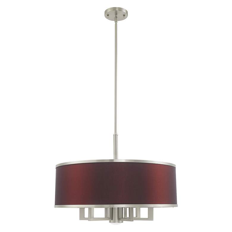 Image 3 Park Ridge 7 Light Brushed Nickel Pendant Chandelier more views