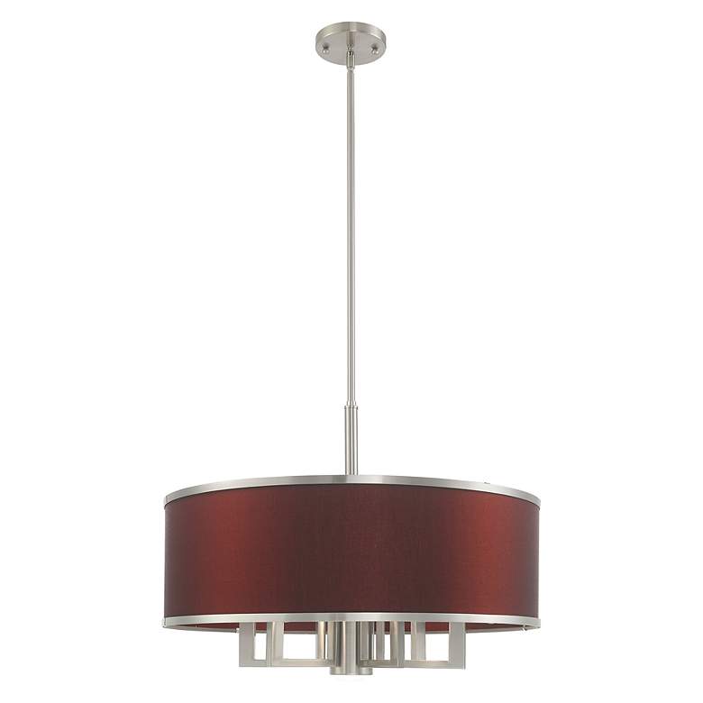 Image 4 Park Ridge 7 Light Brushed Nickel Pendant Chandelier more views
