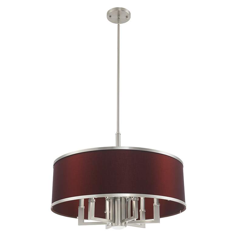 Image 6 Park Ridge 7 Light Brushed Nickel Pendant Chandelier more views