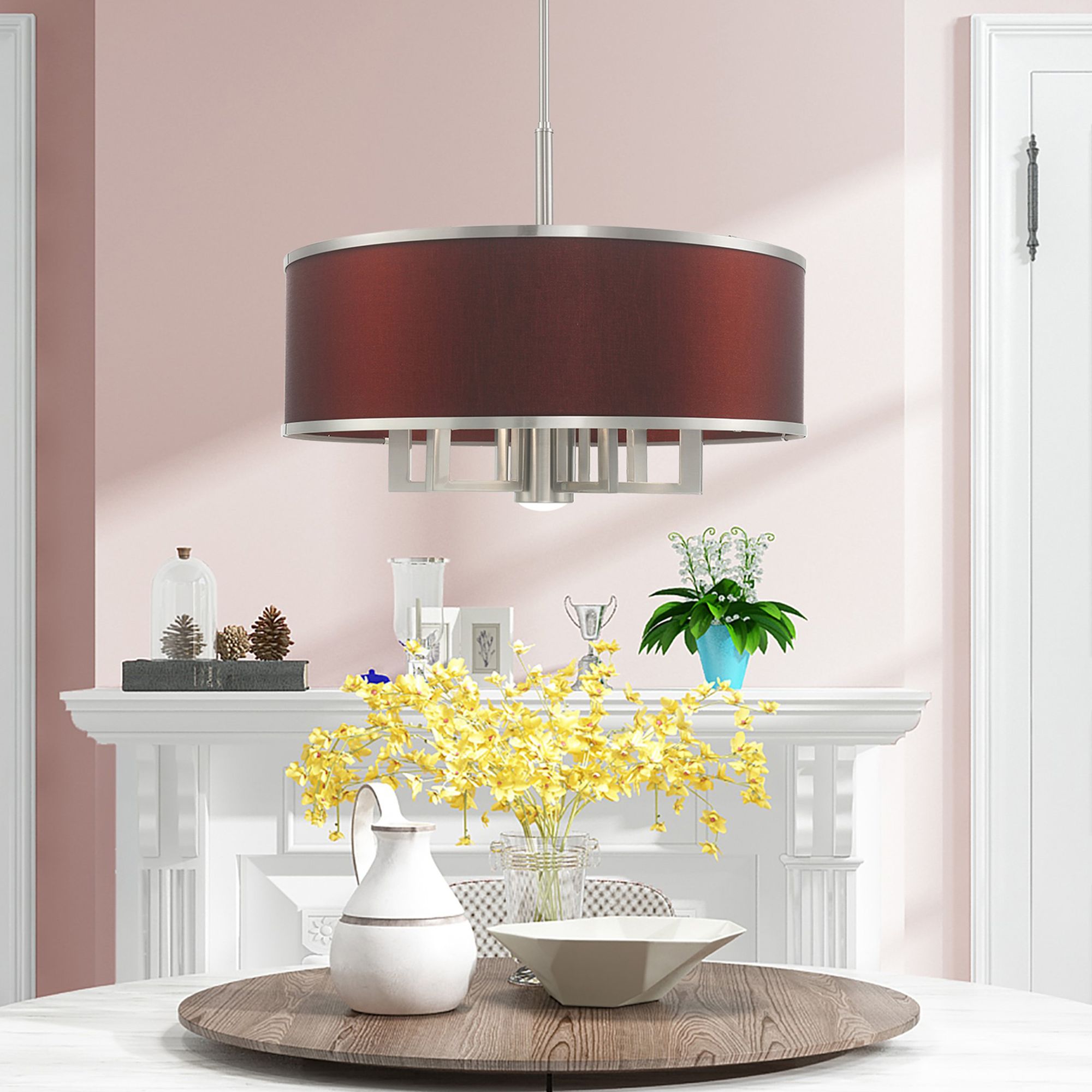 Park Ridge 7 Light Brushed Nickel Pendant Chandelier