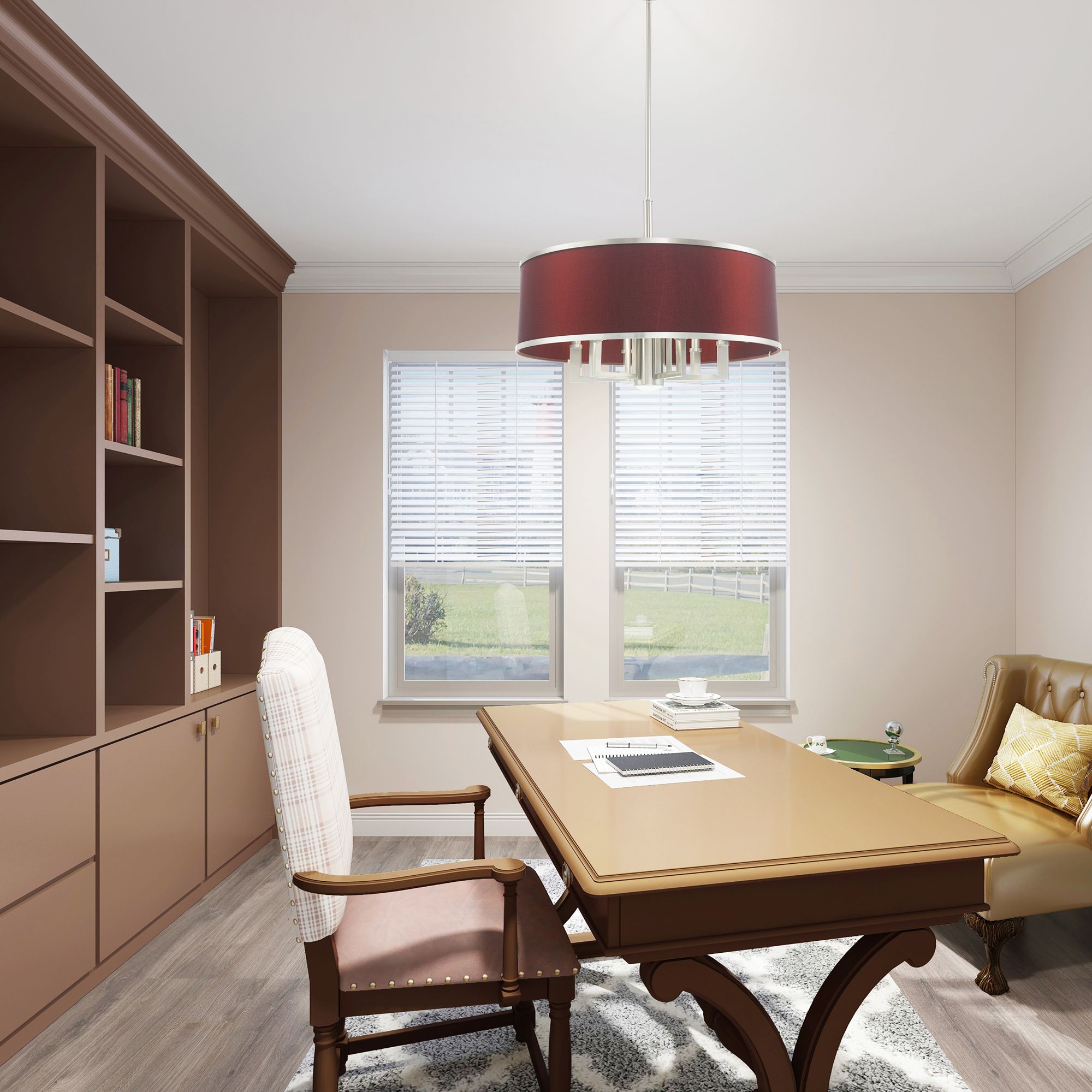 Park Ridge 7 Light Brushed Nickel Pendant Chandelier