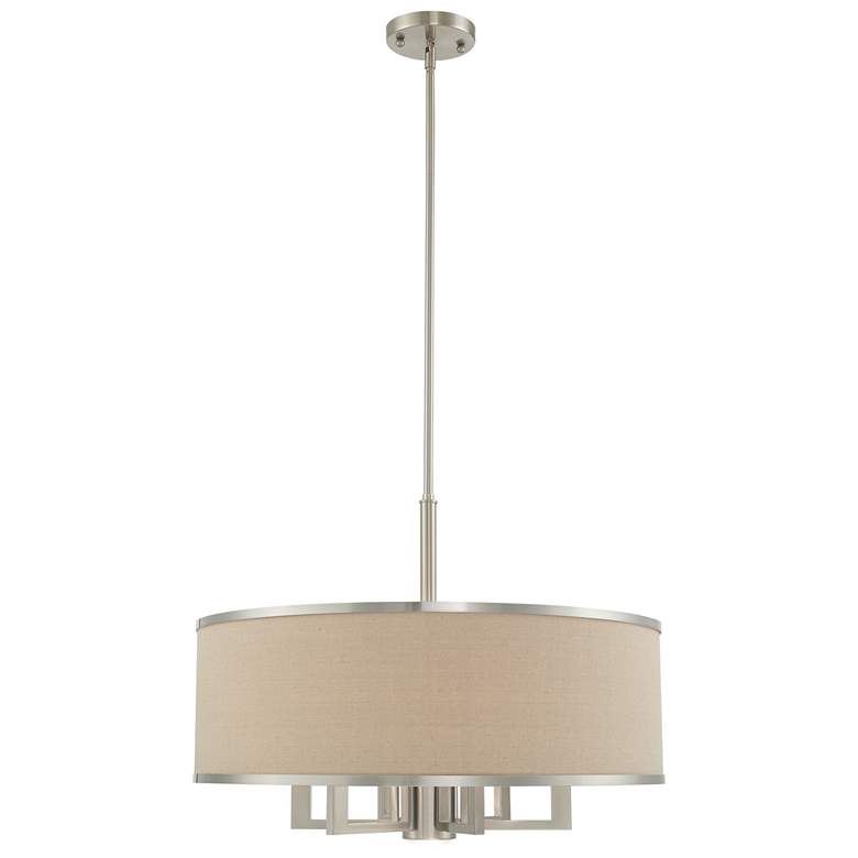 Image 1 Park Ridge 7 Light Brushed Nickel Pendant Chandelier