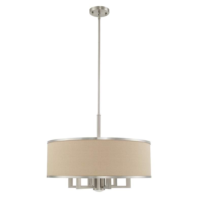Image 3 Park Ridge 7 Light Brushed Nickel Pendant Chandelier more views