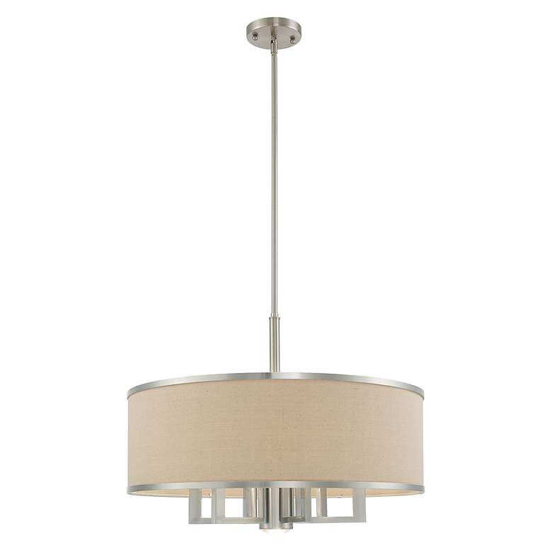 Image 4 Park Ridge 7 Light Brushed Nickel Pendant Chandelier more views