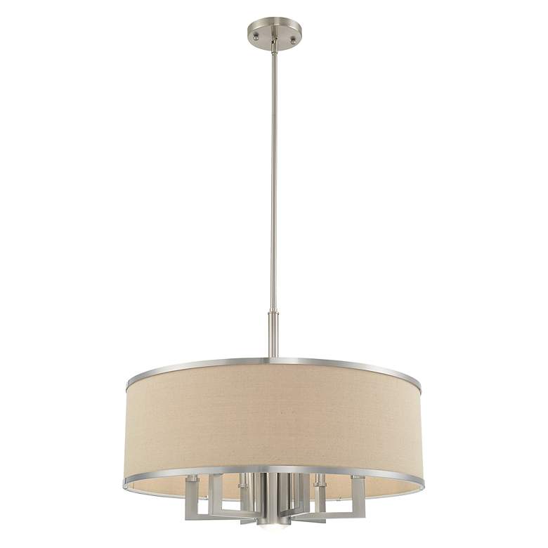 Image 5 Park Ridge 7 Light Brushed Nickel Pendant Chandelier more views