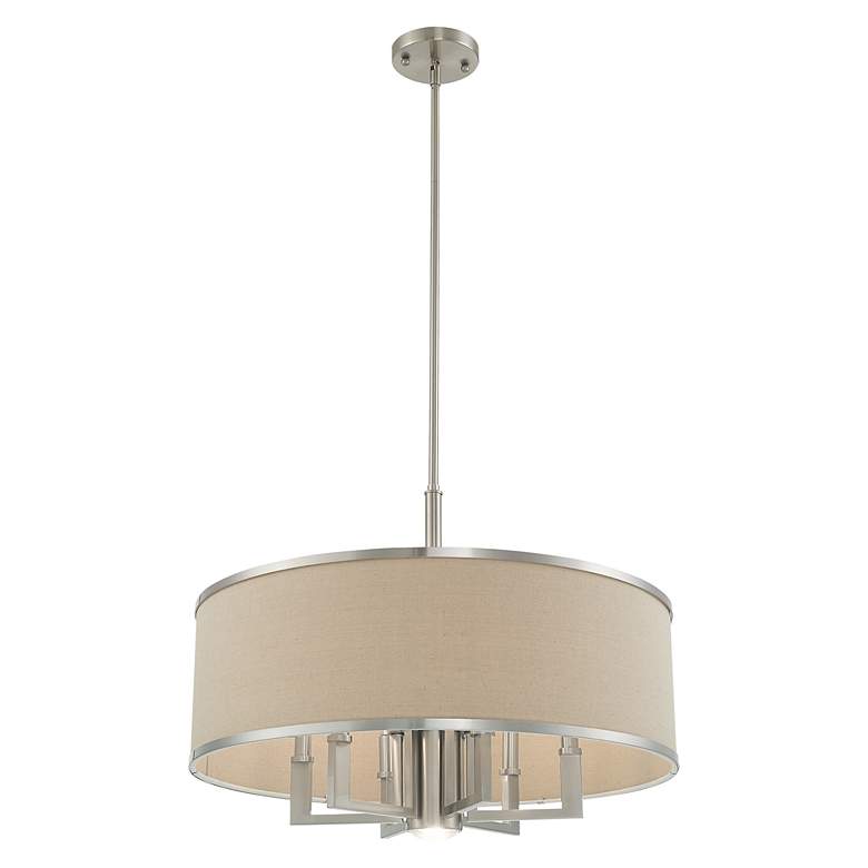 Image 6 Park Ridge 7 Light Brushed Nickel Pendant Chandelier more views