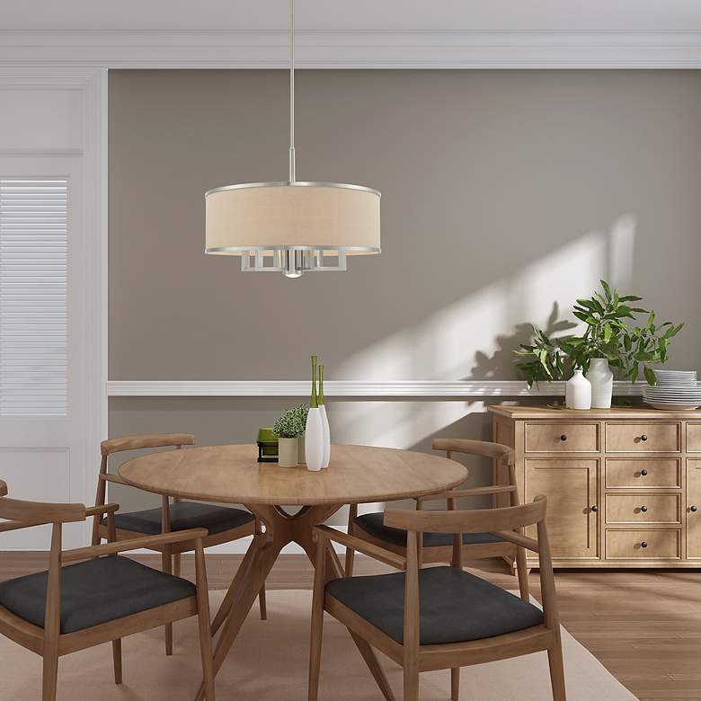 Image 7 Park Ridge 7 Light Brushed Nickel Pendant Chandelier more views
