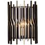 1_Park Row 1-Lt Sconce - Matte Black/French Gold