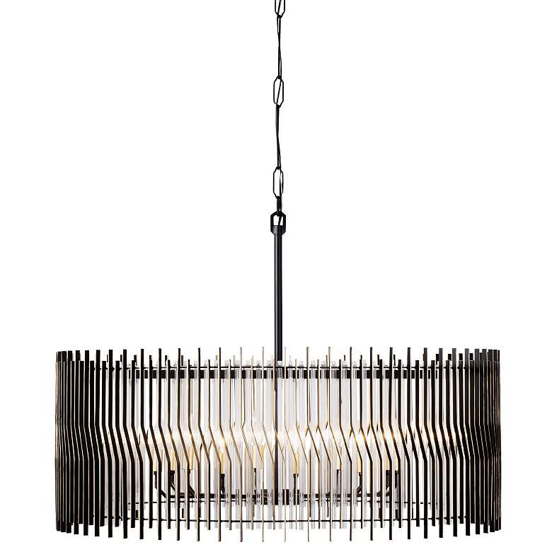 Image 1 Park Row 10-Lt Pendant - Matte Black/French Gold