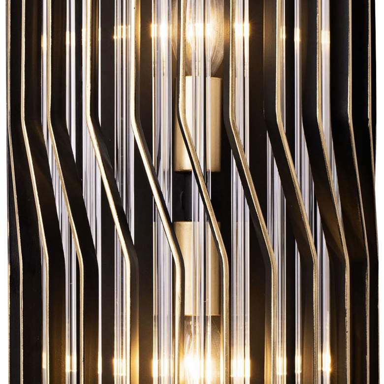 Image 2 Park Row 2-Lt Sconce - Matte Black/French Gold more views