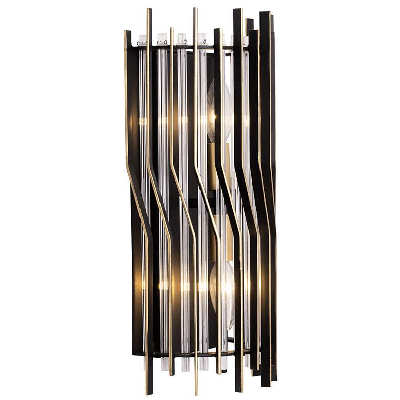 Image 5 Park Row 2-Lt Sconce - Matte Black/French Gold more views