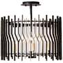 1_Park Row 4-Lt Semi-Flush - Matte Black/French Gold