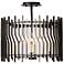 Park Row 4-Lt Semi-Flush - Matte Black/French Gold