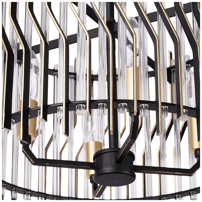 Image 2 Park Row 4-Lt Semi-Flush - Matte Black/French Gold more views