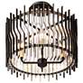 3_Park Row 4-Lt Semi-Flush - Matte Black/French Gold more views