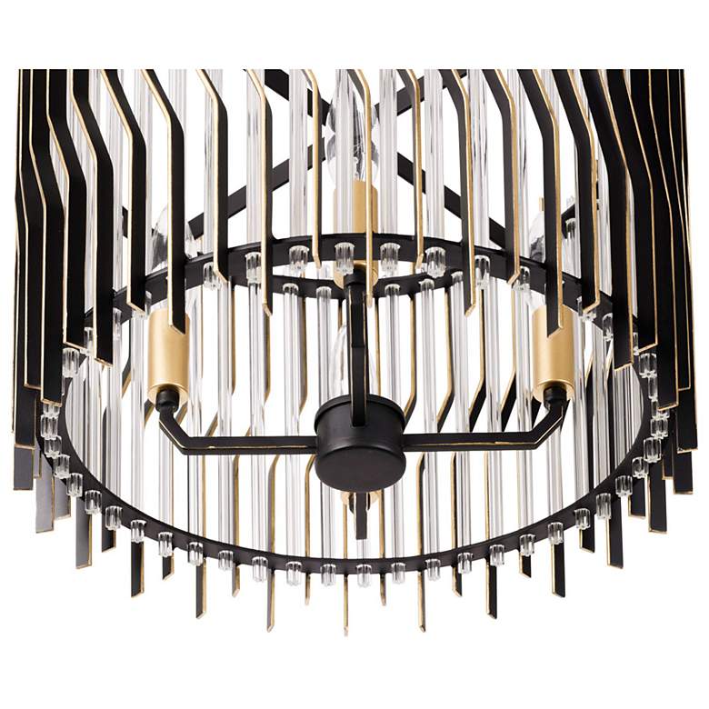 Image 5 Park Row 4-Lt Semi-Flush - Matte Black/French Gold more views