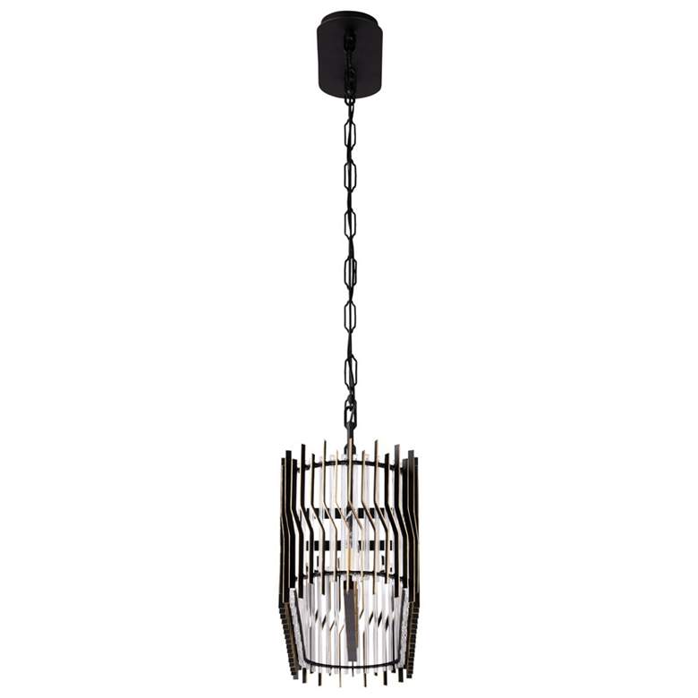Image 5 Park Row 5-Lt Linear Pendant - Matte Black/French Gold more views