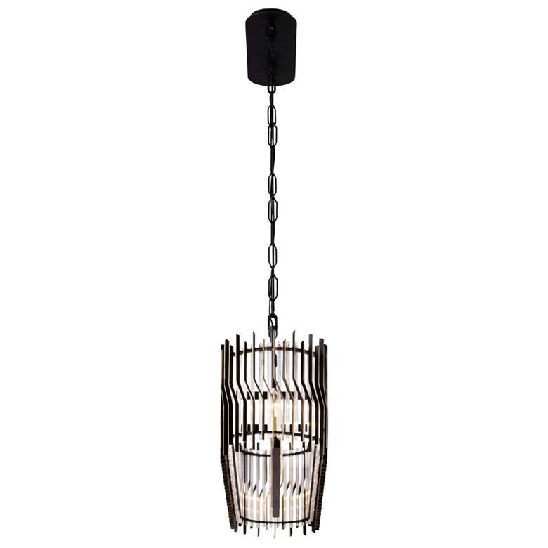 Image 6 Park Row 6-Lt Linear Pendant - Matte Black/French Gold more views