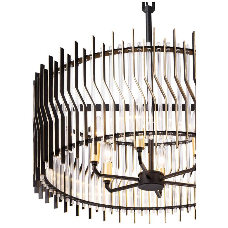 Image 5 Park Row 6-Lt Pendant - Matte Black/French Gold more views