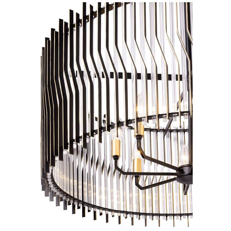 Image 2 Park Row 8-Lt Pendant - Matte Black/French Gold more views