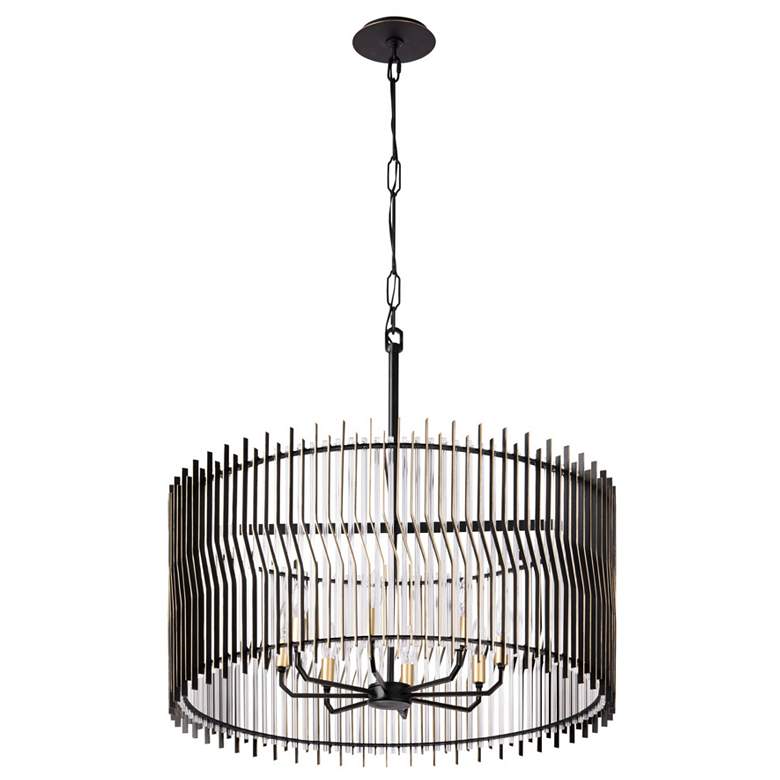 Image 4 Park Row 8-Lt Pendant - Matte Black/French Gold more views