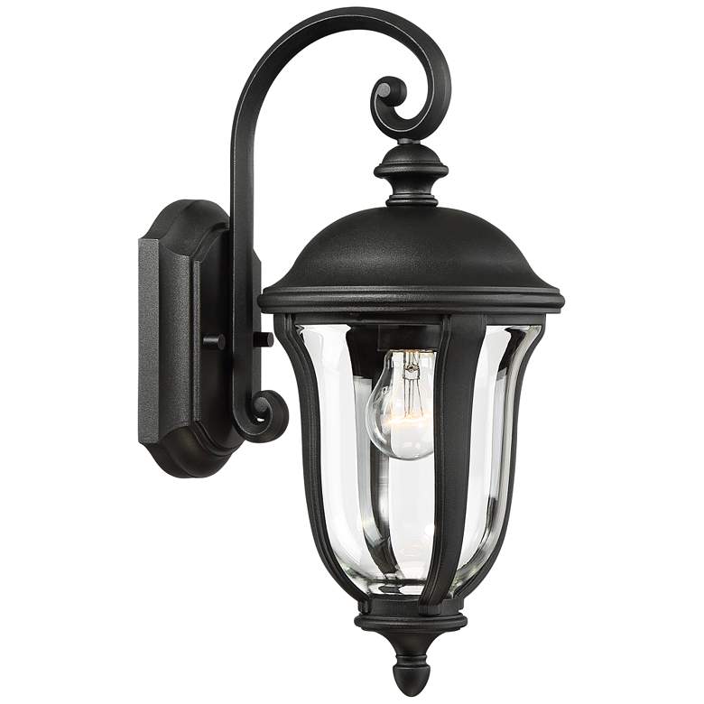 Image 7 Park Sienna 16 3/4 inch High Black Outdoor Wall Light Set of 2 more views