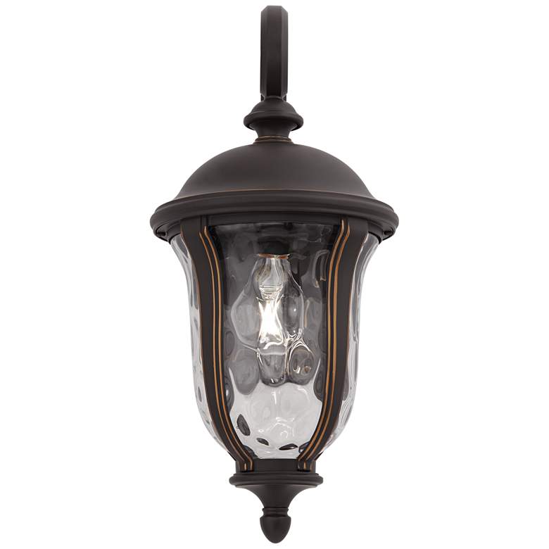 Image 4 Park Sienna 16 3/4 inch High Bronze and Glass Outdoor Wall Light Set of 2 more views