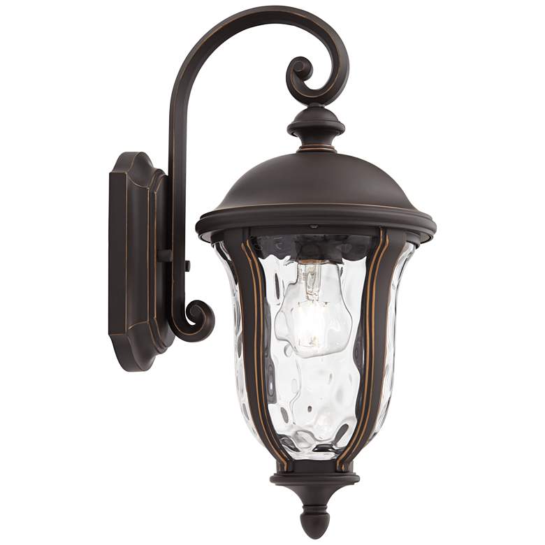 Image 6 Park Sienna 16 3/4" High Bronze and Glass Outdoor Wall Light Set of 2 more views