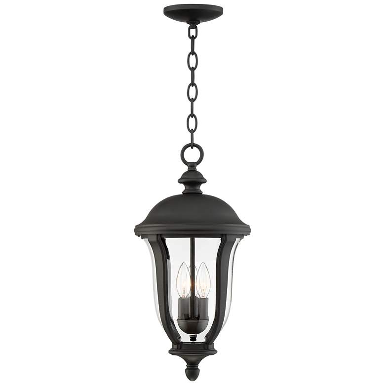 Image 2 Park Sienna 20 inch High Traditional Black Finish Outdoor Hanging Light