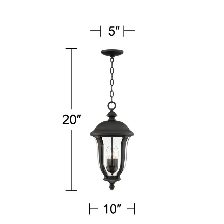 Image 6 Park Sienna 20" High Traditional Black Finish Outdoor Hanging Light more views