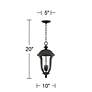 Park Sienna 20" High Traditional Black Finish Outdoor Hanging Light