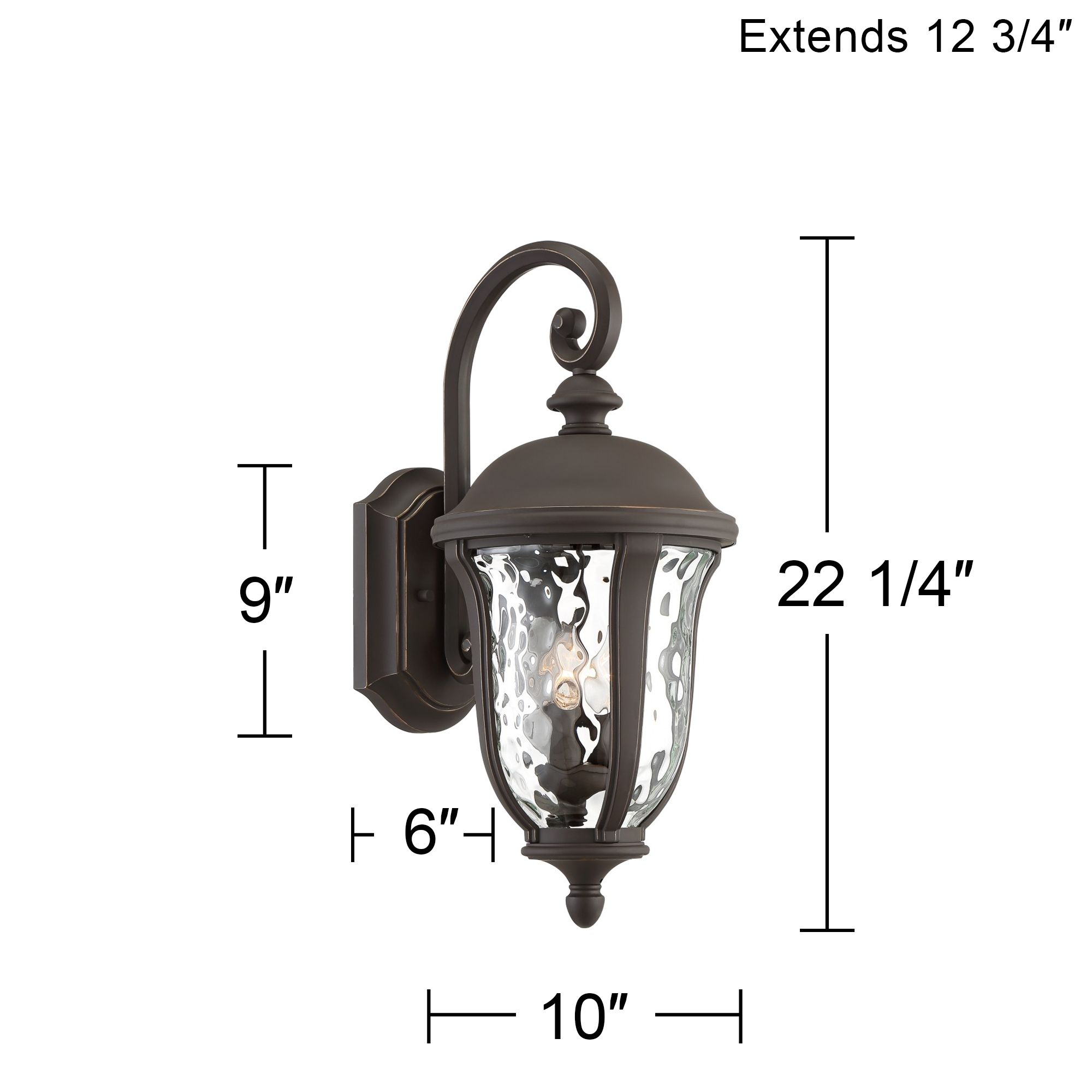 Park Sienna 22 1/4" High Downbridge Bronze Outdoor Wall Light