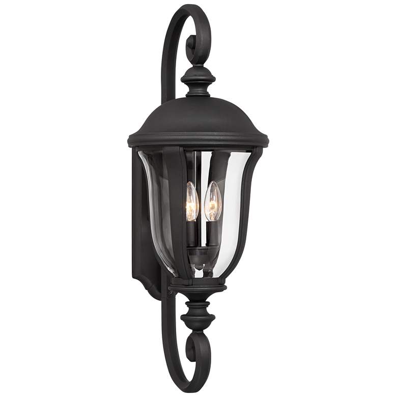 Image 2 Park Sienna 27 inch High Black Double Arm Outdoor Wall Light