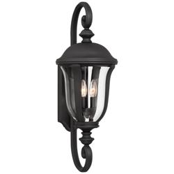 Park Sienna 27&quot; High Black Double Arm Outdoor Wall Light