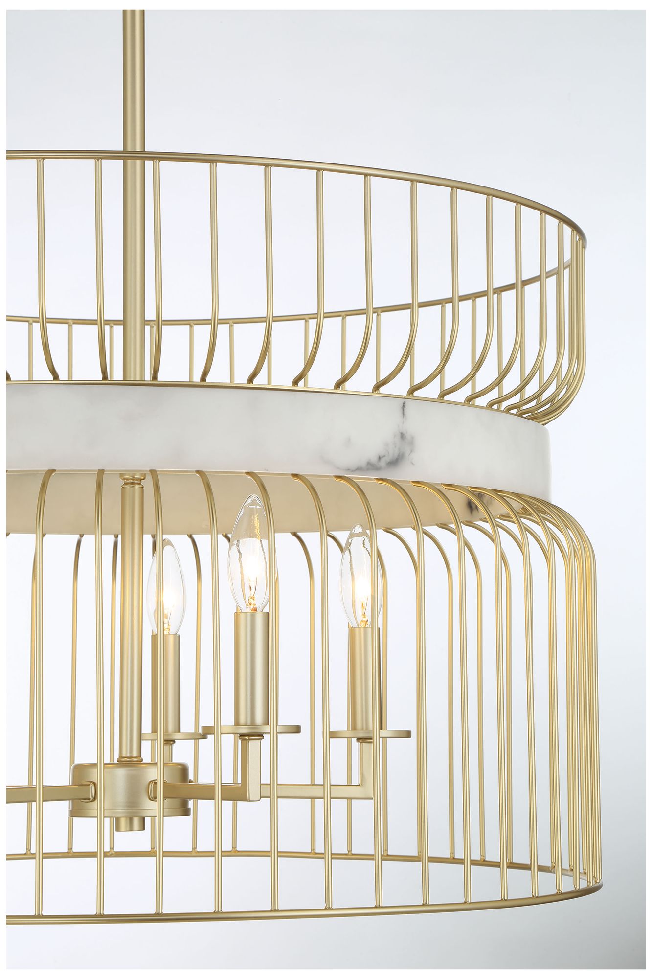 Image 6 Park Slope 25" Wide Nouveau Gold 5-Light Pendant more views