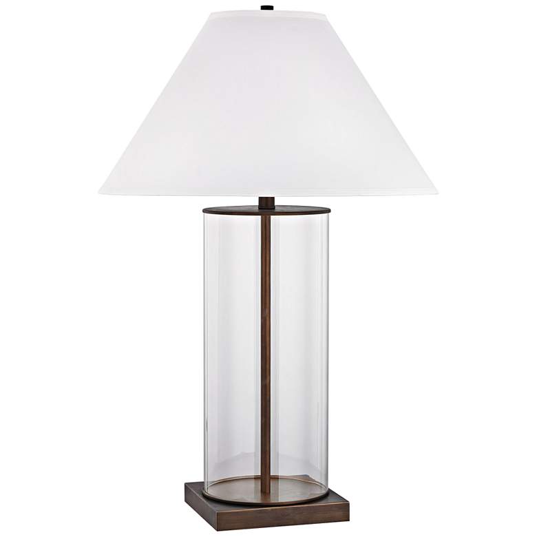 Image 1 Park Slope Dunbrook Bronze and Clear Glass Table Lamp