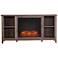 Parkdale Mocha Gray Wood Electric Fireplace TV Stand