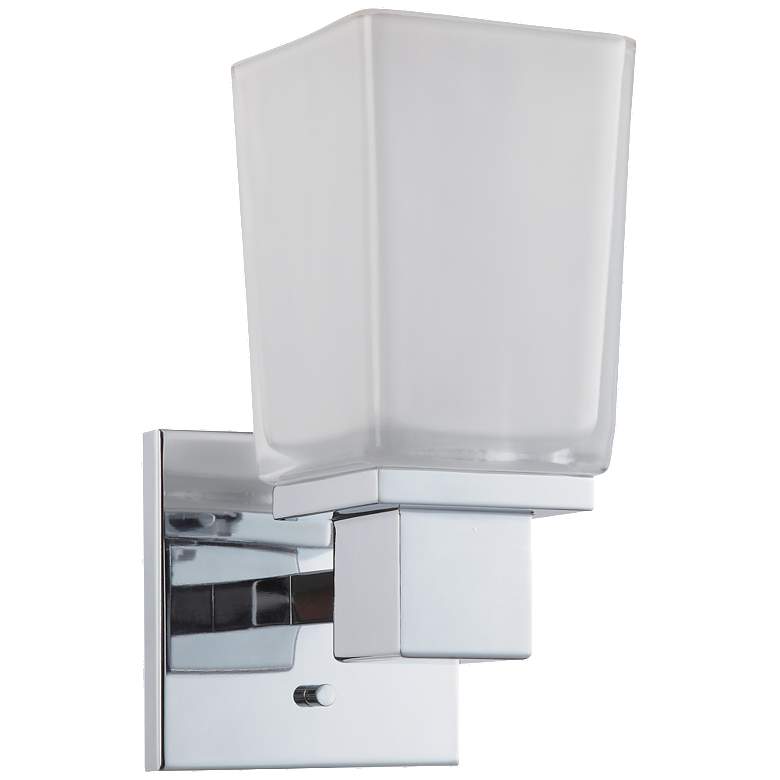 Image 1 Parker; 1 Light; Vanity Fixture with Sandstone Etched Glass