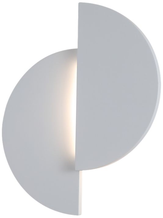 Parker 15"H Geometric eclipse LED Sconce Paintable White Plaster