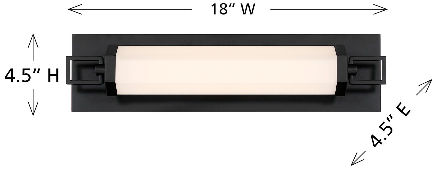 Image 7 Parker 18" LED Bathroom Vanity Light in Black Lustre more views