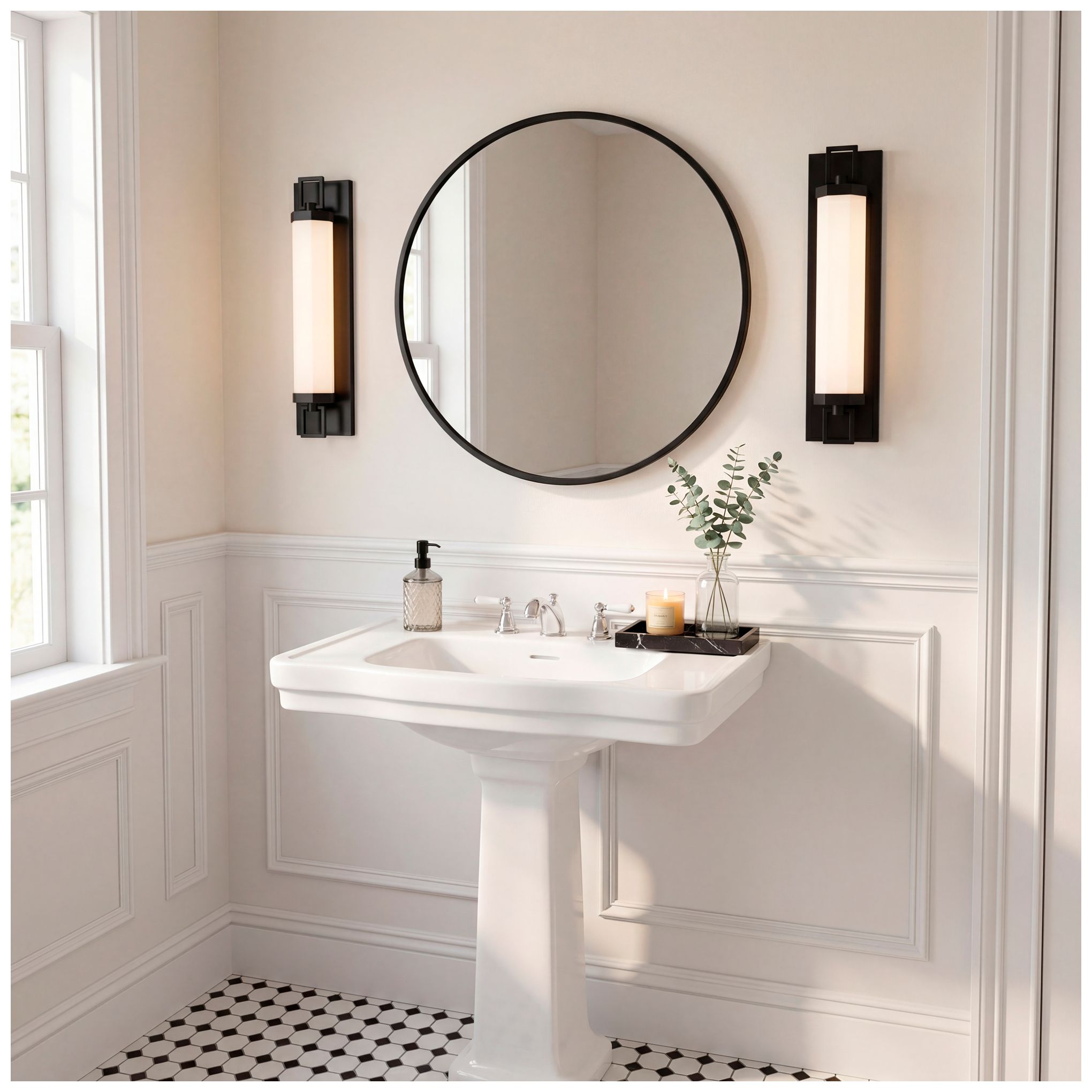 Parker 18" LED Bathroom Vanity Light in Black Lustre