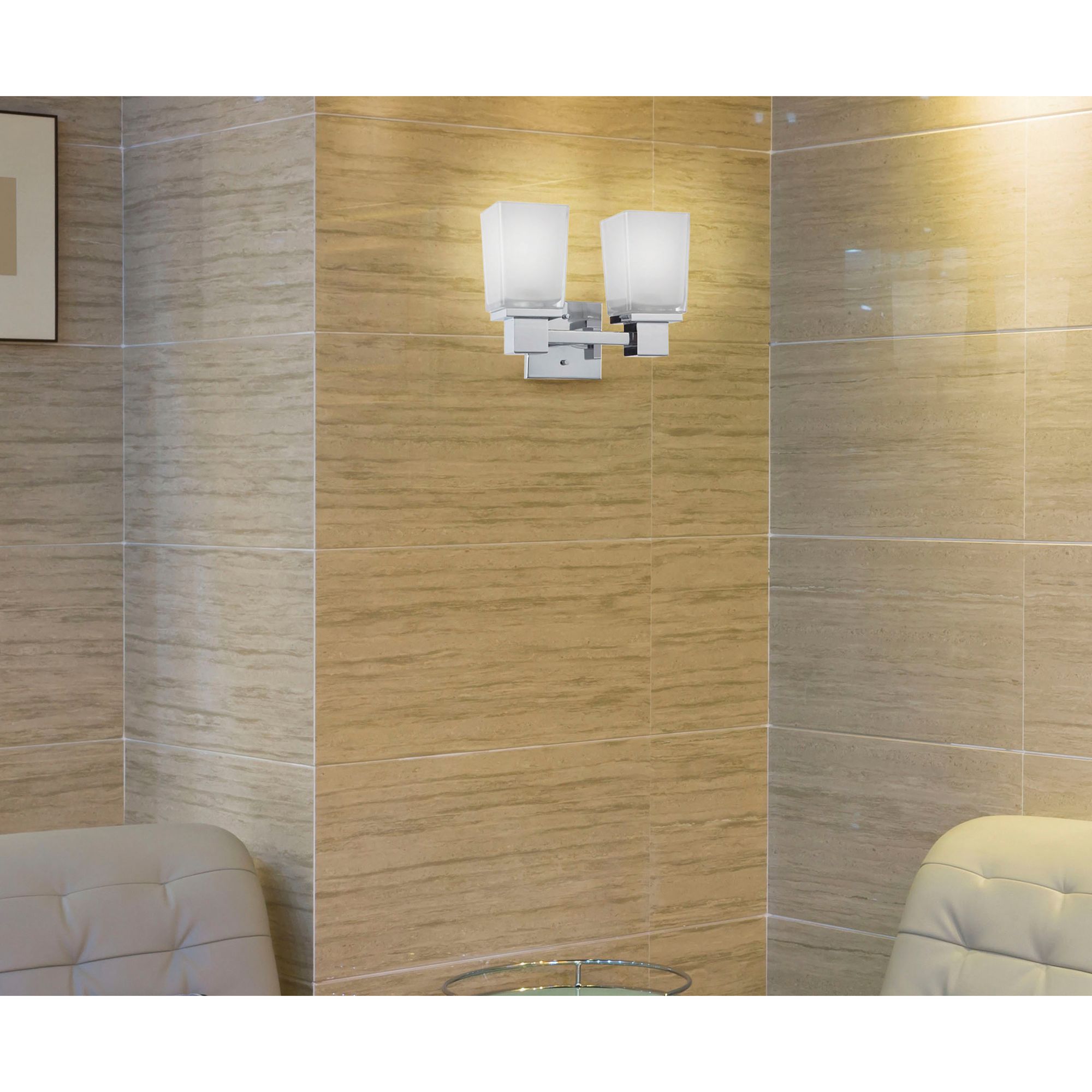 Image 3 Parker; 2 Light; Vanity Fixture with Sandstone Etched Glass more views