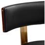 Parker 25 1/2" Black Leather and Gold Modern Counter Stool in scene